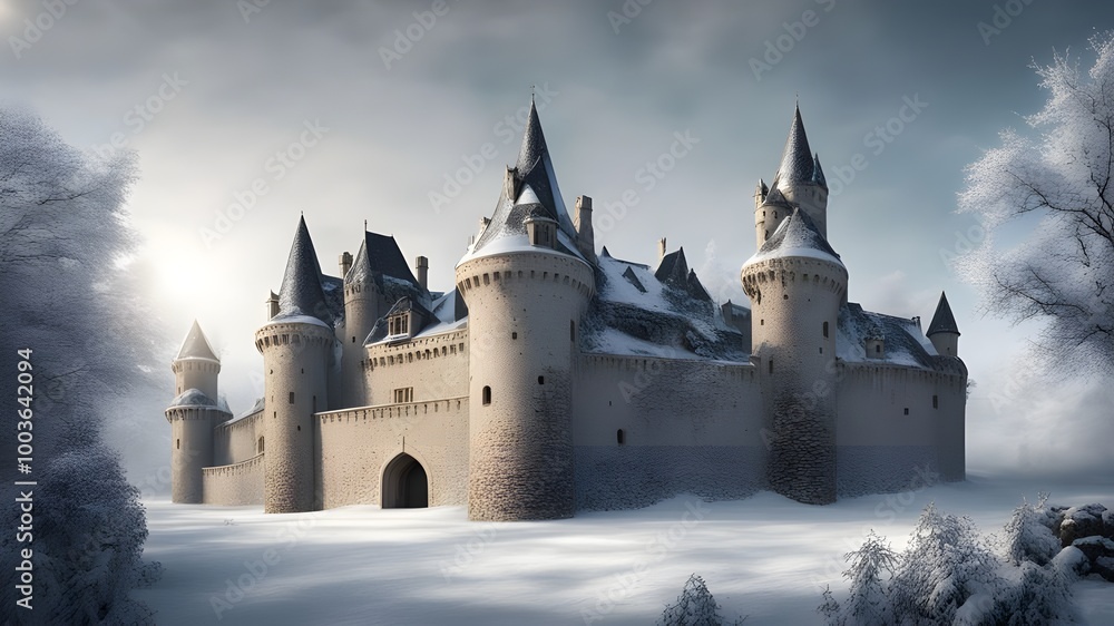 Fototapeta premium castles with winter