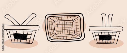 Illustration of Hand-Drawn Shopping Cart