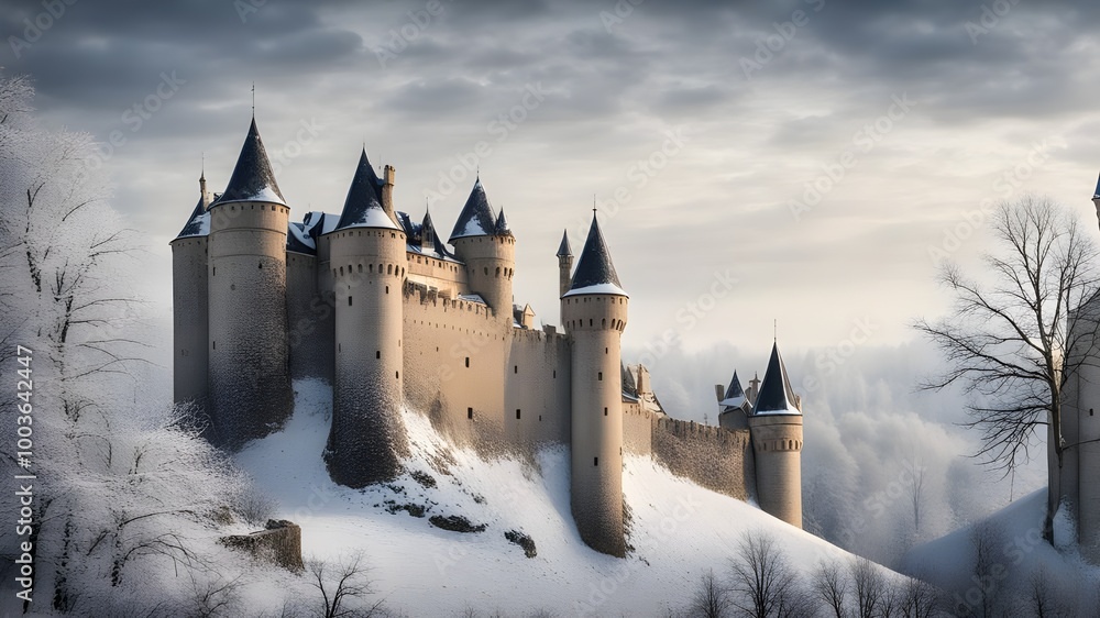Fototapeta premium castles with winter