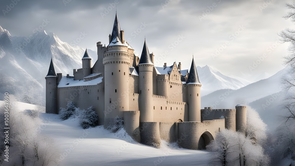 Fototapeta premium castles with winter