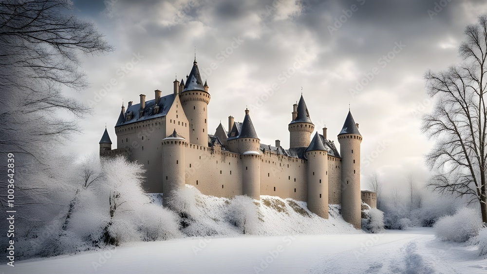 Fototapeta premium castles with winter