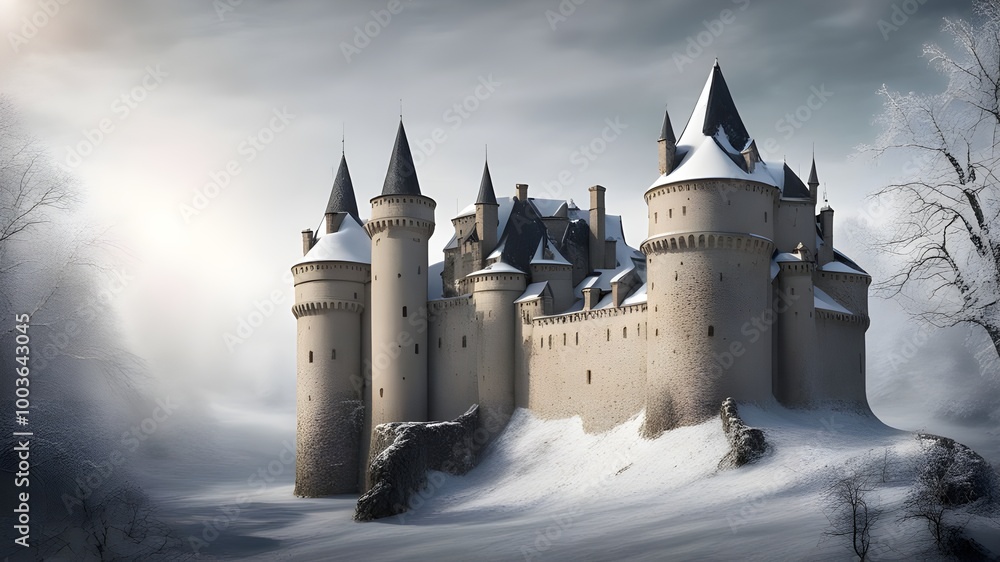 Fototapeta premium castles with winter