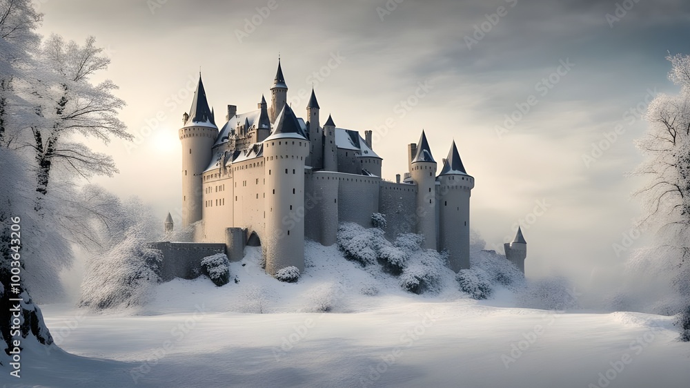 Fototapeta premium castles with winter
