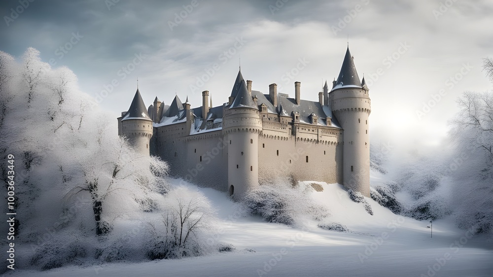 Fototapeta premium castles with winter