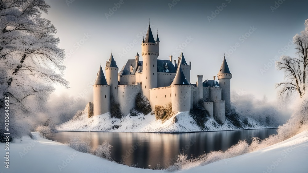 Fototapeta premium castles with winter