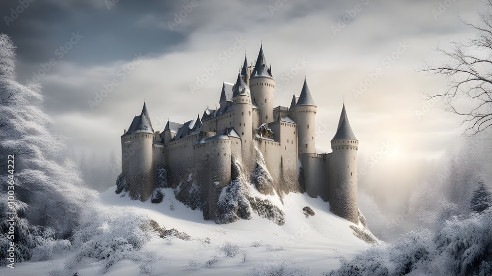 Fototapeta premium castles with winter