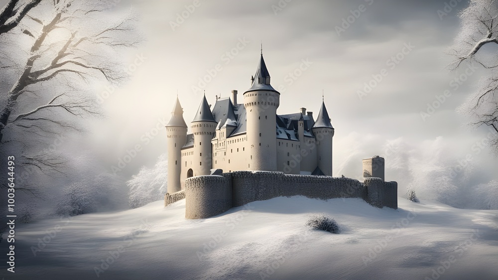 Fototapeta premium castles with winter
