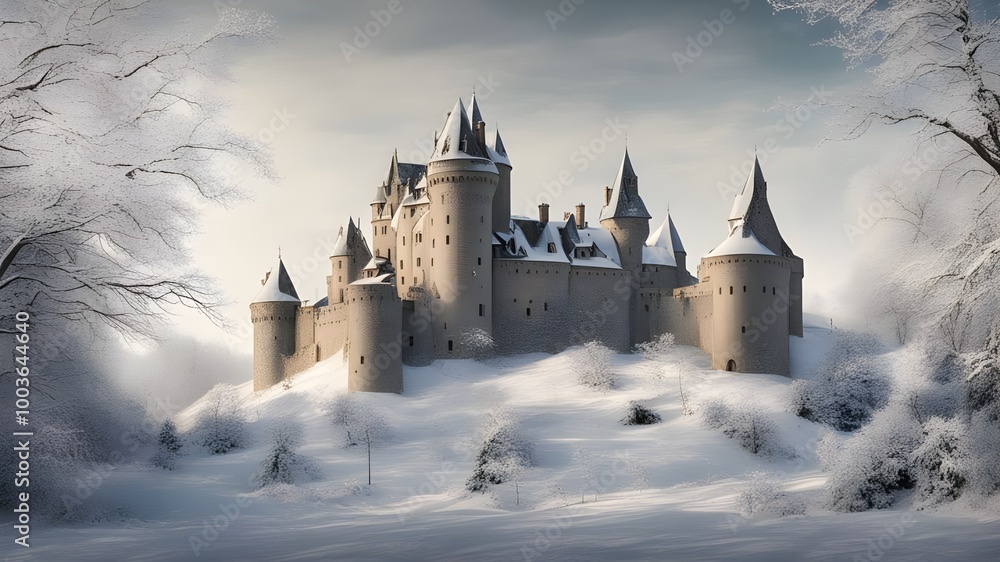 Fototapeta premium castles with winter