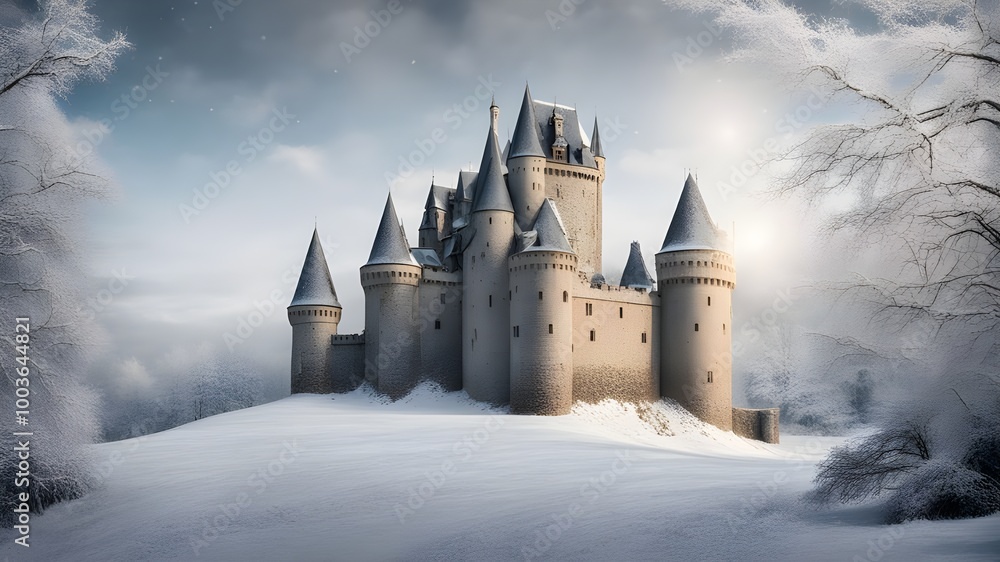 Fototapeta premium castles with winter