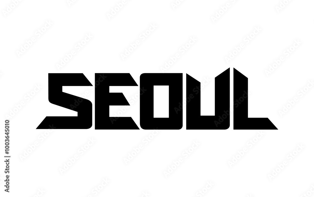 Fototapeta premium Seoul typography design vector, for t-shirt, poster and other uses