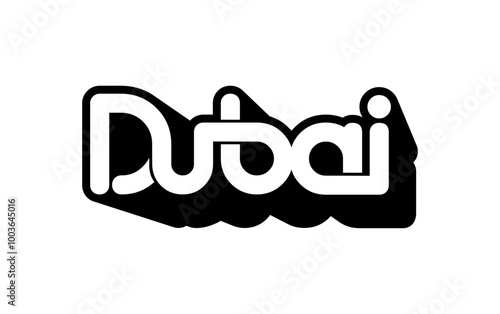 Dubai typography design vector, for t-shirt, poster and other uses