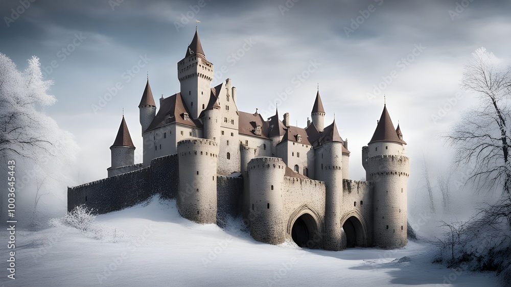 Fototapeta premium castles with winter
