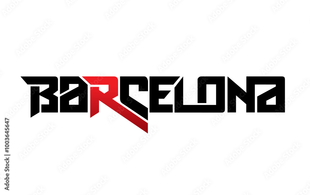 Barcelona typography design vector, for t-shirt, poster and other uses Barcelona typography design vector, for t-shirt, poster and other uses