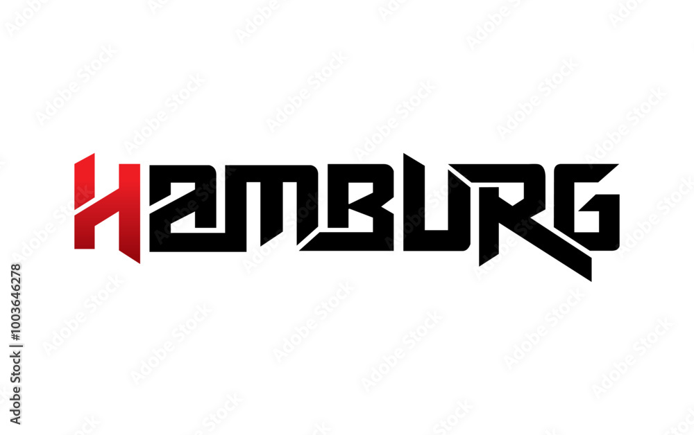 Hamburg typography design vector, for t-shirt, poster and other uses