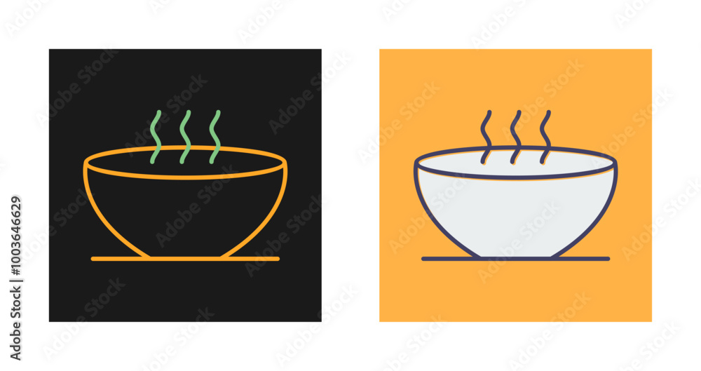 Hot Soup Vector Icon Hot Soup Vector Icon