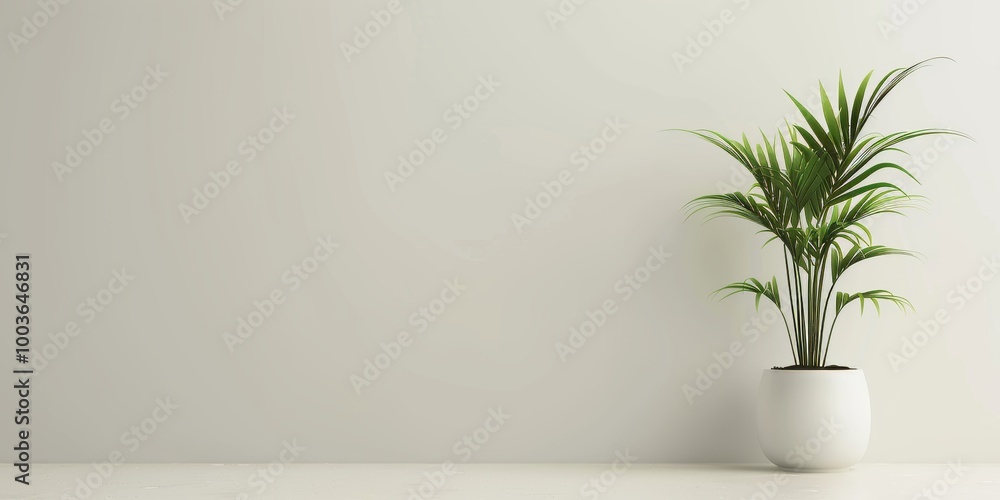 Simple plant design in a minimalist style with text space Simple plant design in a minimalist style with text space