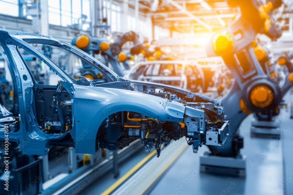 Fototapeta premium Car Assembly Line