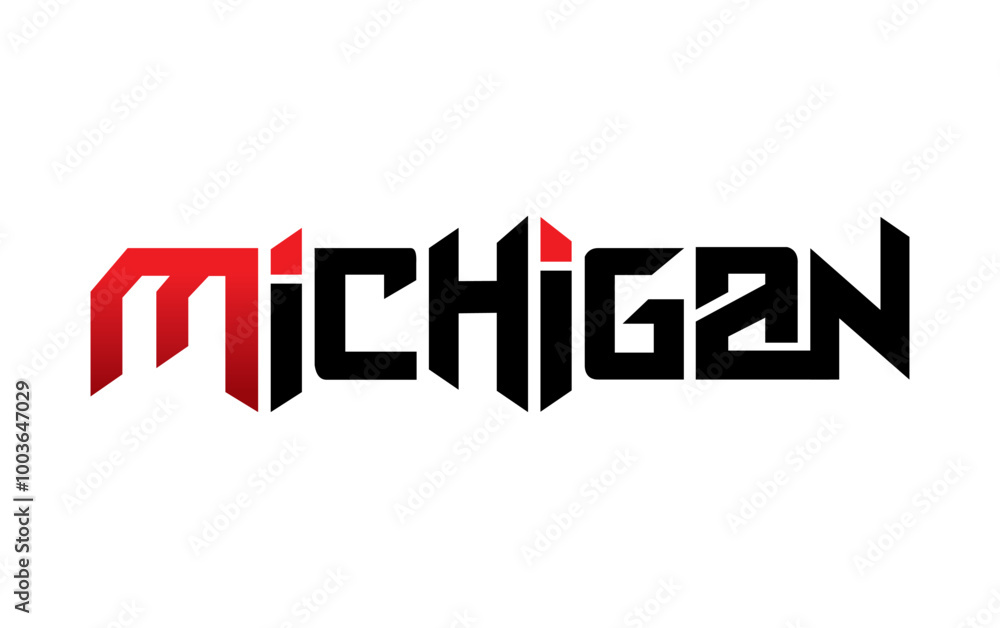 Michigan typography design vector, for t-shirt, poster and other uses Michigan typography design vector, for t-shirt, poster and other uses