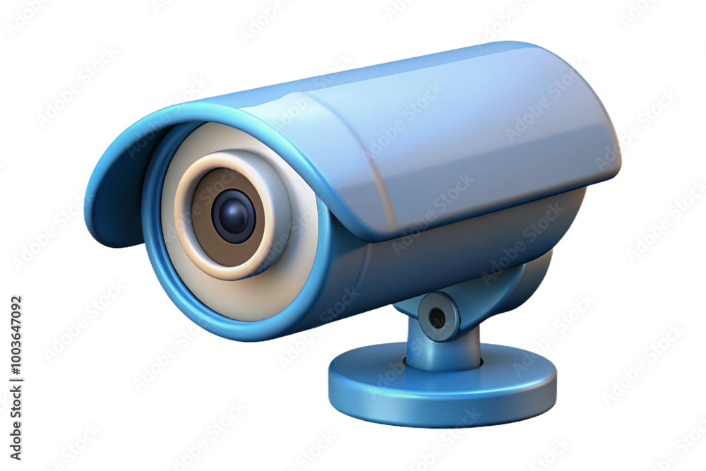 Security camera 3d cartoon style illustration Security camera 3d cartoon style illustration