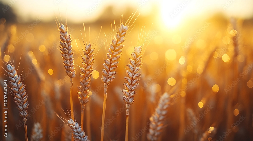 Golden wheat field bathed in sunlight, capturing the essence of nature's beauty and the harvest season. Golden wheat field bathed in sunlight, capturing the essence of nature's beauty and the harvest season.