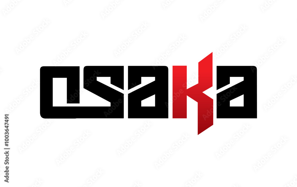 Osaka typography design vector, for t-shirt, poster and other uses Osaka typography design vector, for t-shirt, poster and other uses