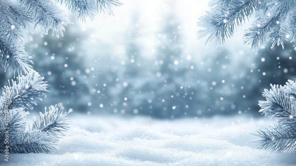 Beautiful winter christmas background with snow natural scene. Winter wallpaper for your design Beautiful winter christmas background with snow natural scene. Winter wallpaper for your design
