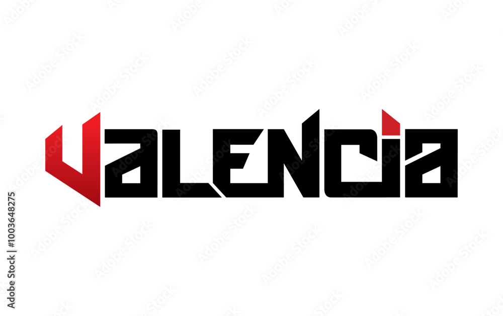 Valencia typography design vector, for t-shirt, poster and other uses