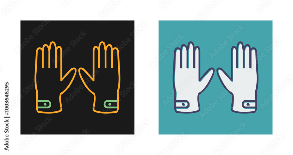 Leather Gloves Vector Icon Leather Gloves Vector Icon