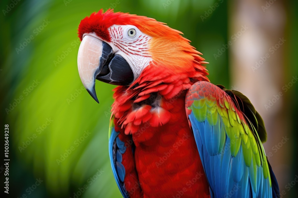 tropical macaw perched vibrant feathers in focus tropical macaw perched vibrant feathers in focus