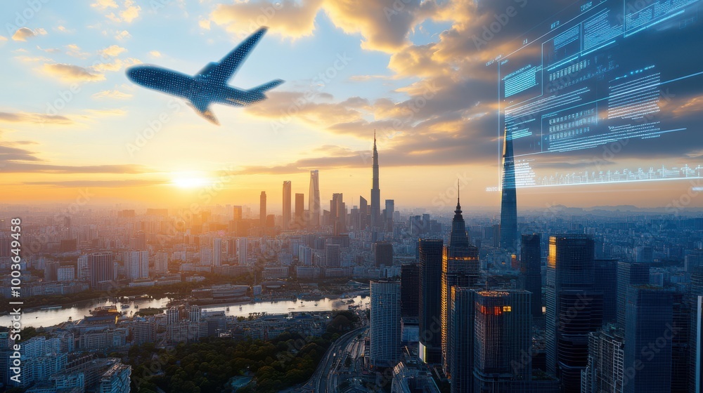 Futuristic cityscape, AI governance, digital control, holographic interfaces Futuristic cityscape, AI governance, digital control, holographic interfaces