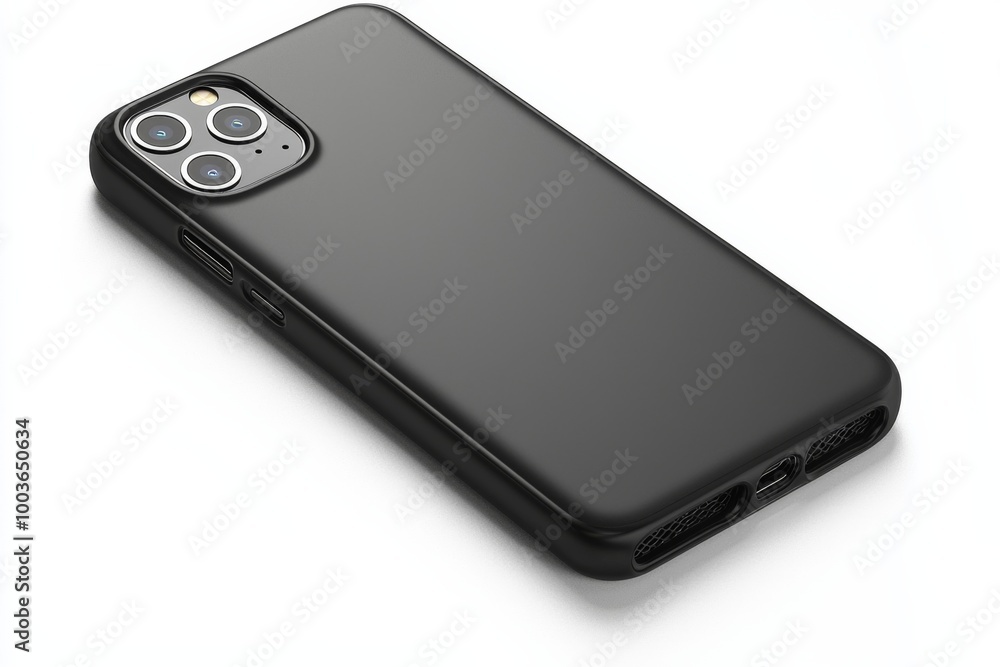Smartphone case mockup isolated created with Generative AI Smartphone case mockup isolated created with Generative AI