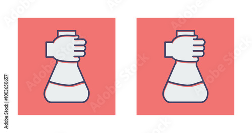 Holding Flask Vector Icon photo