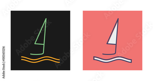 Surfing Vector Icon
