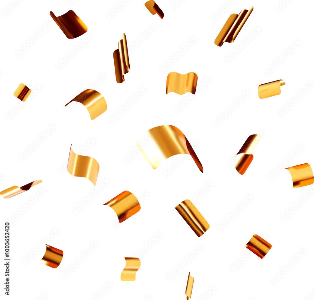 3D Party Gold Confetti