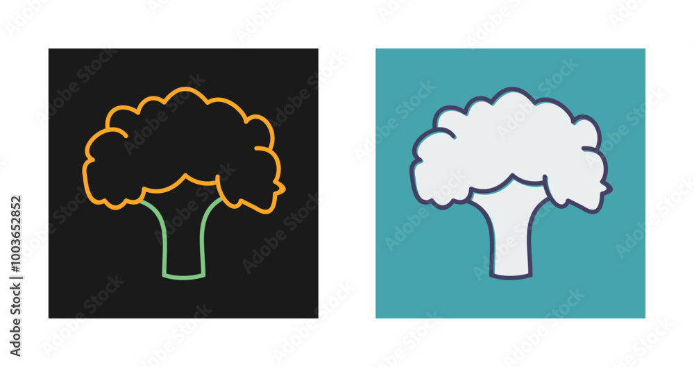 Broccoli Vector Icon Broccoli Vector Icon