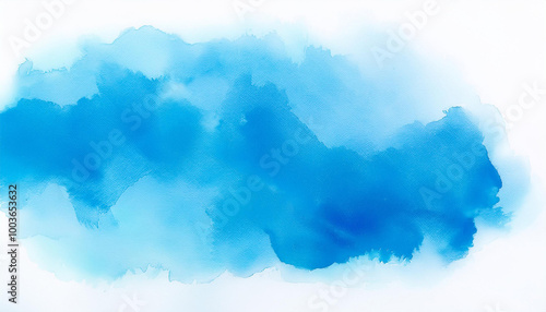 Abstract blue watercolor texture paint background