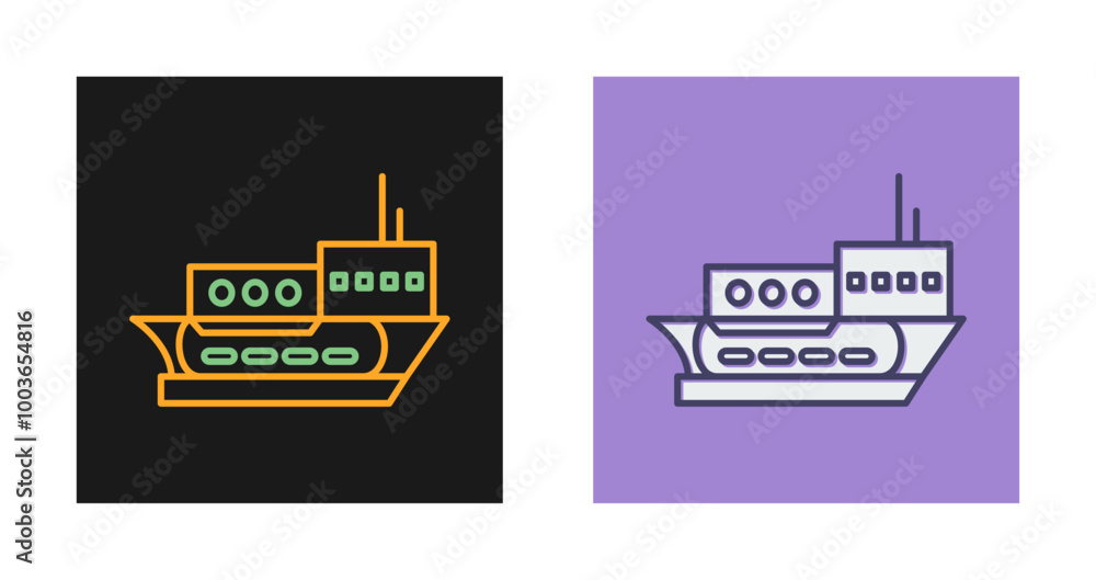 Delivery Ship Vector Icon Delivery Ship Vector Icon