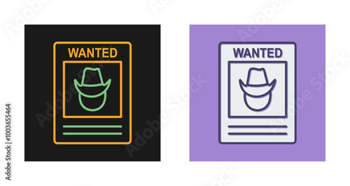 Wanted Poster Vector Icon