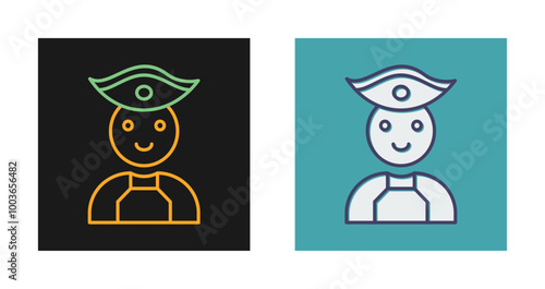 Male Pirate Vector Icon
