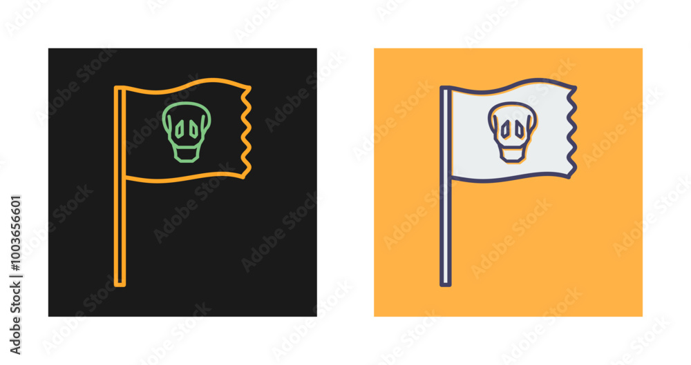 Pirate Flag Vector Icon Pirate Flag Vector Icon