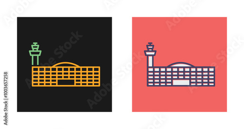 Airport Building Vector Icon