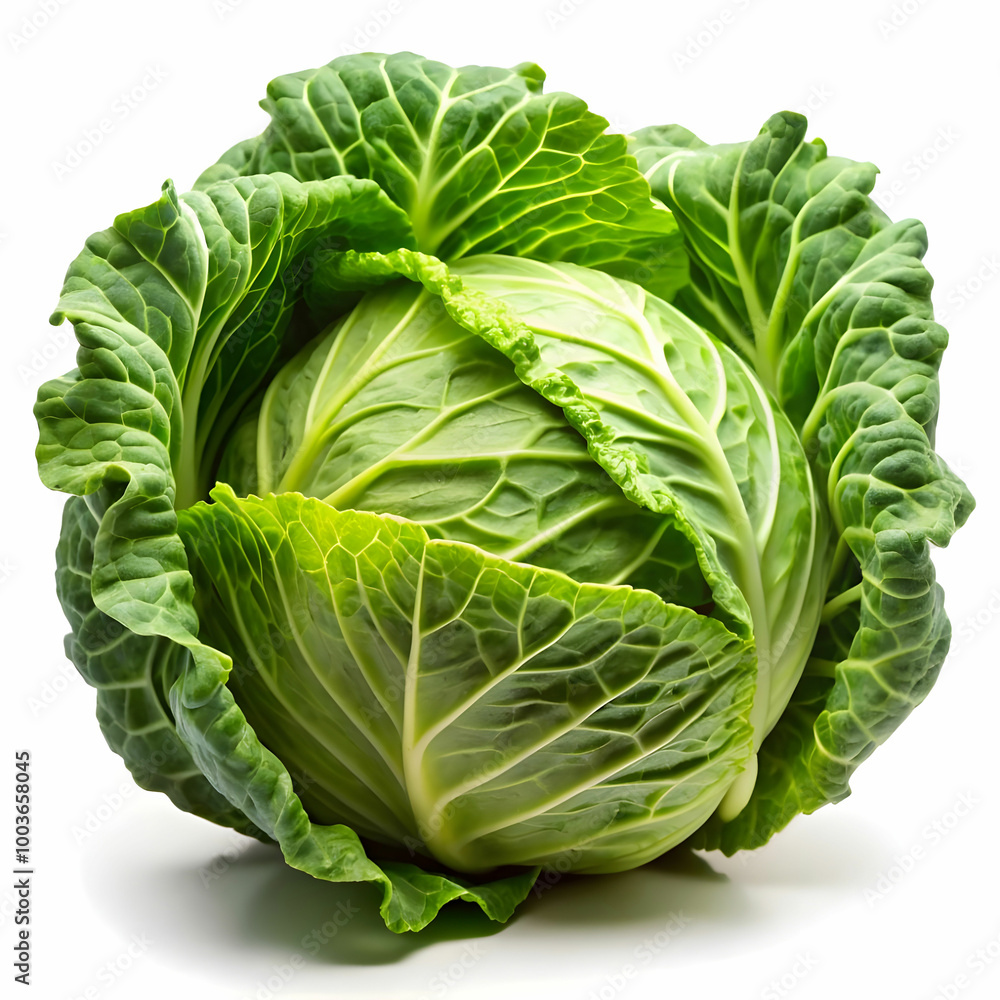 Green cabbage isolated on white background Green cabbage isolated on white background