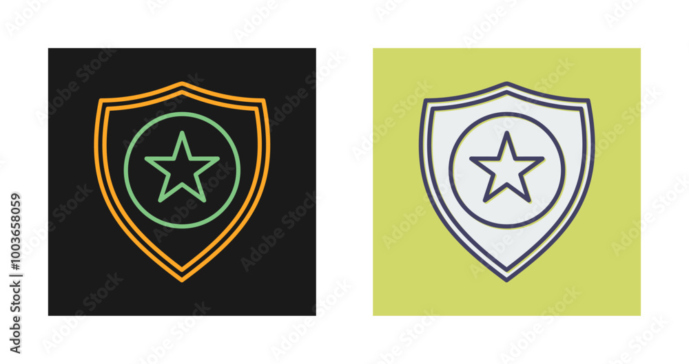 Police Badge Vector Icon Police Badge Vector Icon
