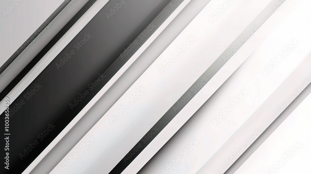 Fototapeta premium Abstract Geometric Stripes in Monochrome Tones