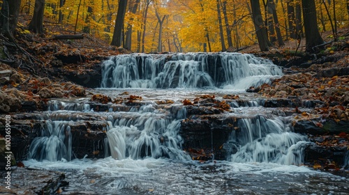 Wallpaper Mural Streams and waterfalls flowing in the forest  Torontodigital.ca