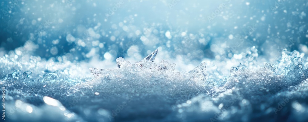 A tranquil scene of water droplets splashing amidst a soft blue background, creating a serene and refreshing atmosphere. A tranquil scene of water droplets splashing amidst a soft blue background, creating a serene and refreshing atmosphere.