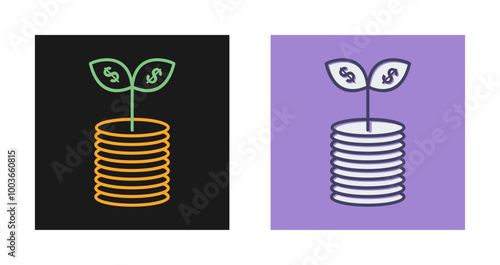 Money Growth Vector Icon