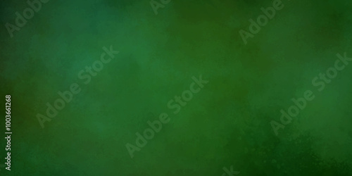 Dark watercolor grunge green concrete. Grungy green canvas background or texture. vintage green stone light wallpaper smooth paint wall surface texture background.