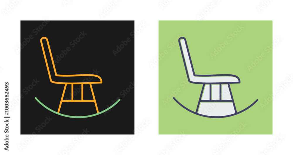 Rocking Chair Vector Icon Rocking Chair Vector Icon