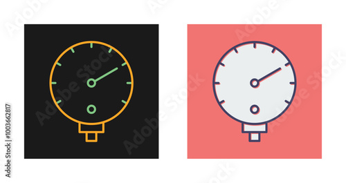 Pressure Gauge Vector Icon